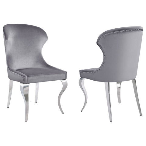 Scottsdale Upholstered Dining Side Chair Grey (Set of 2)Grey