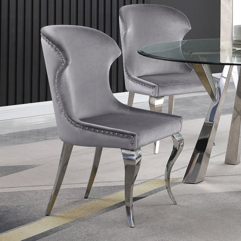 Scottsdale Upholstered Dining Side Chair Grey (Set of 2)Grey
