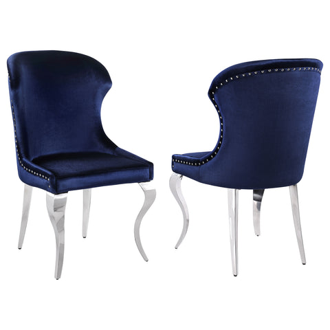 Scottsdale Upholstered Dining Side Chair Ink Blue (Set of 2)Ink Blue