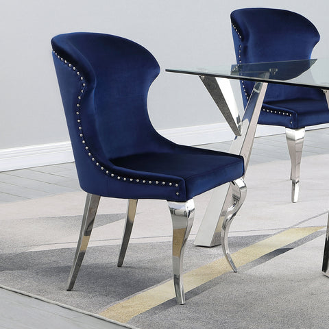 Scottsdale Upholstered Dining Side Chair Ink Blue (Set of 2)Ink Blue