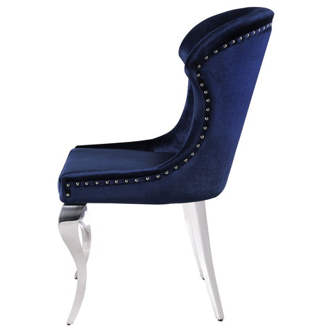 Scottsdale Upholstered Dining Side Chair Ink Blue (Set of 2)Ink Blue