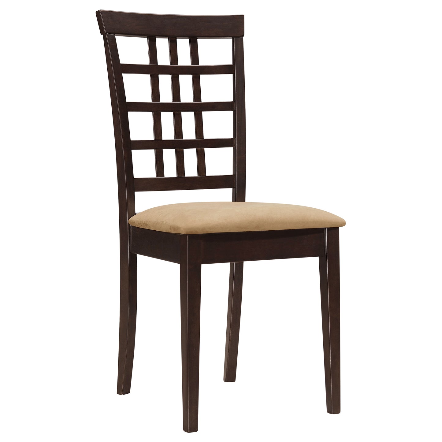 estrella lattice back dining side chair cappuccino (set of 2)cappuccino