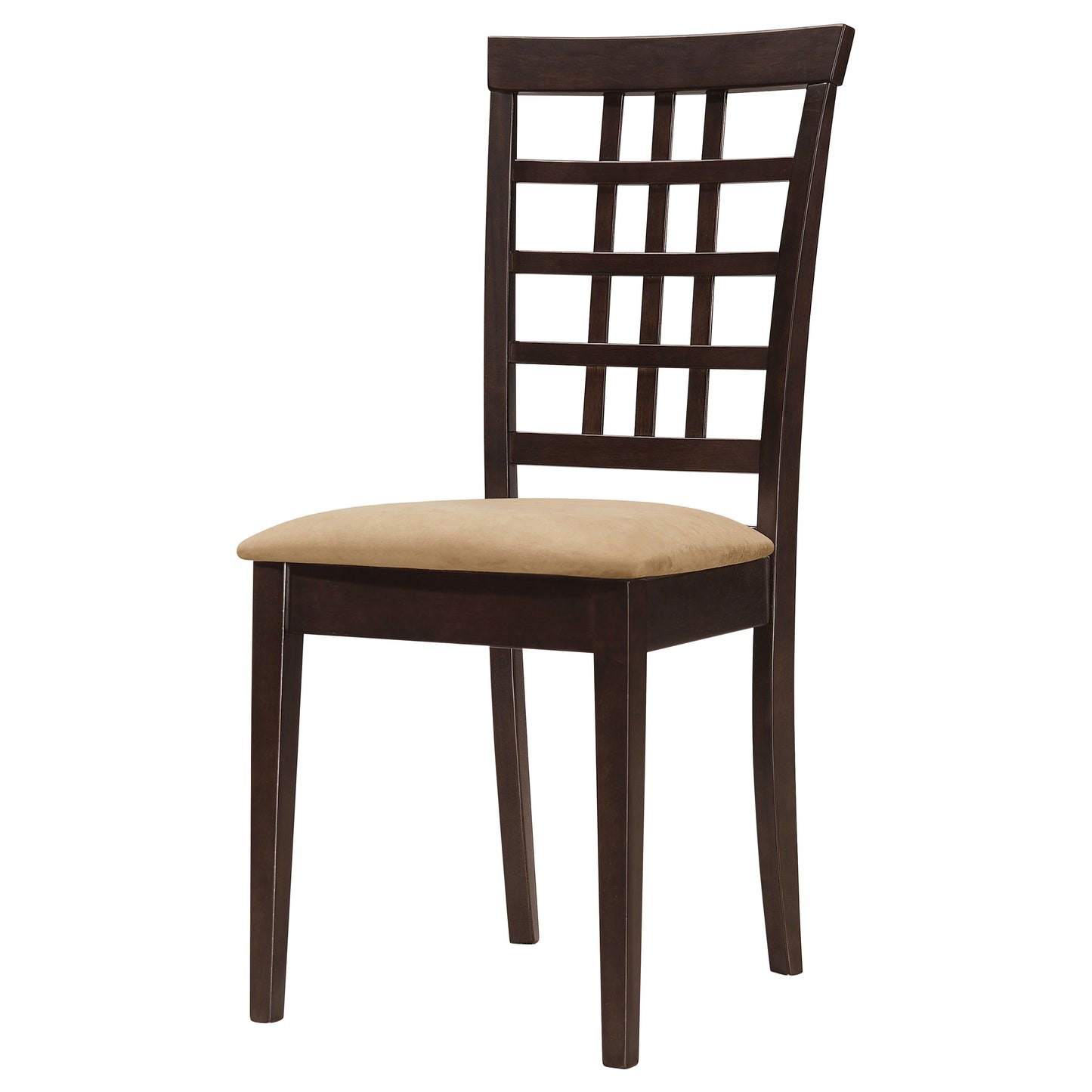 estrella lattice back dining side chair cappuccino (set of 2)cappuccino