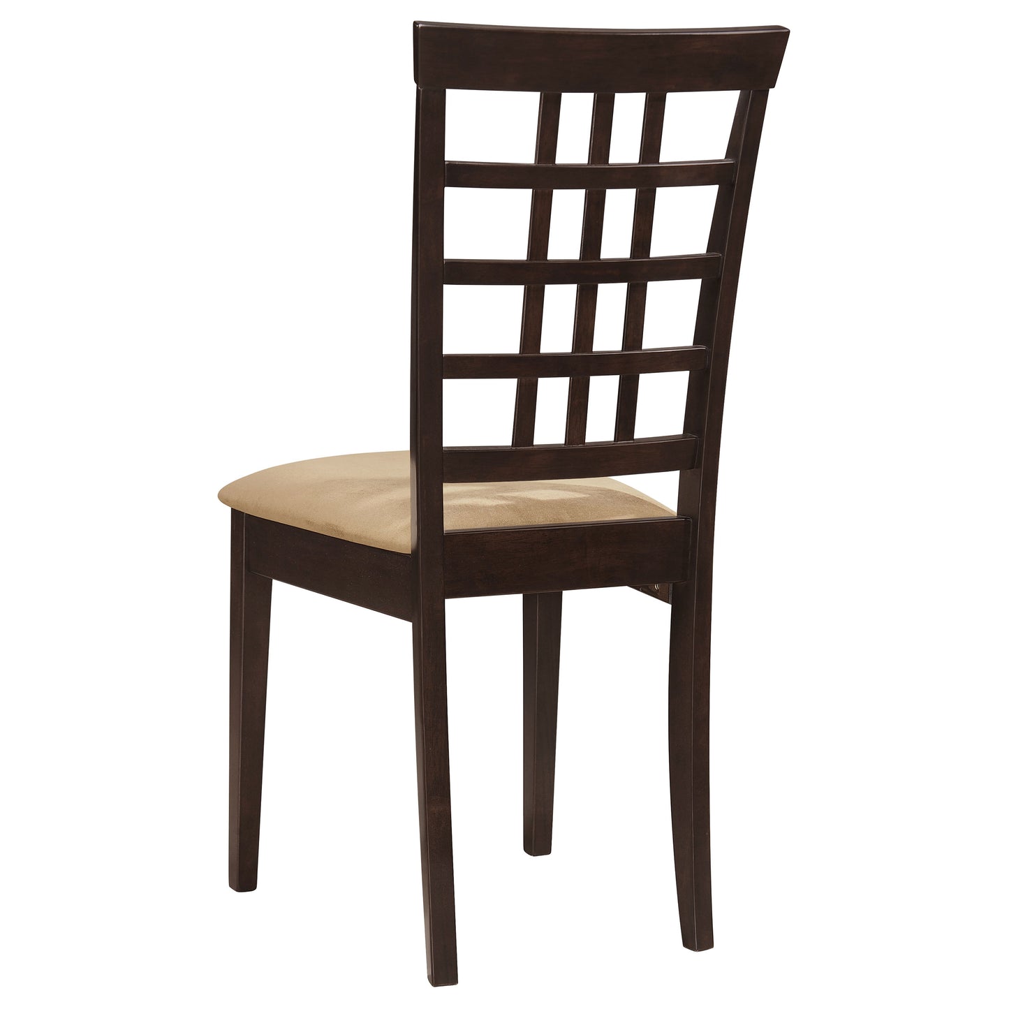 estrella lattice back dining side chair cappuccino (set of 2)cappuccino