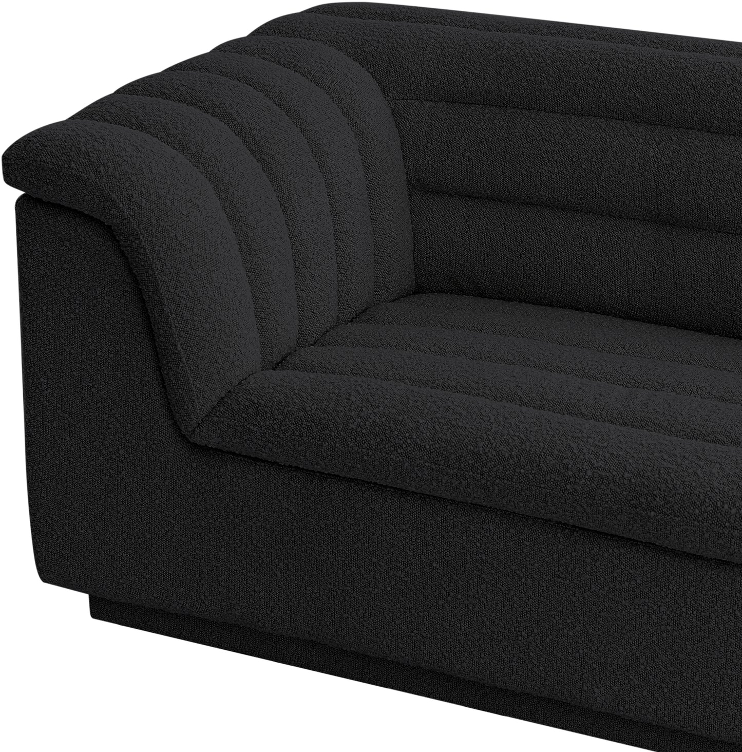 dillard black boucle fabric chair c