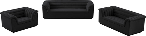 Faye Black Boucle Fabric Upholstered Chair, 1 Piece (Style 2)