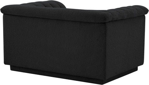 Faye Black Boucle Fabric Upholstered Chair, 1 Piece (Style 2)