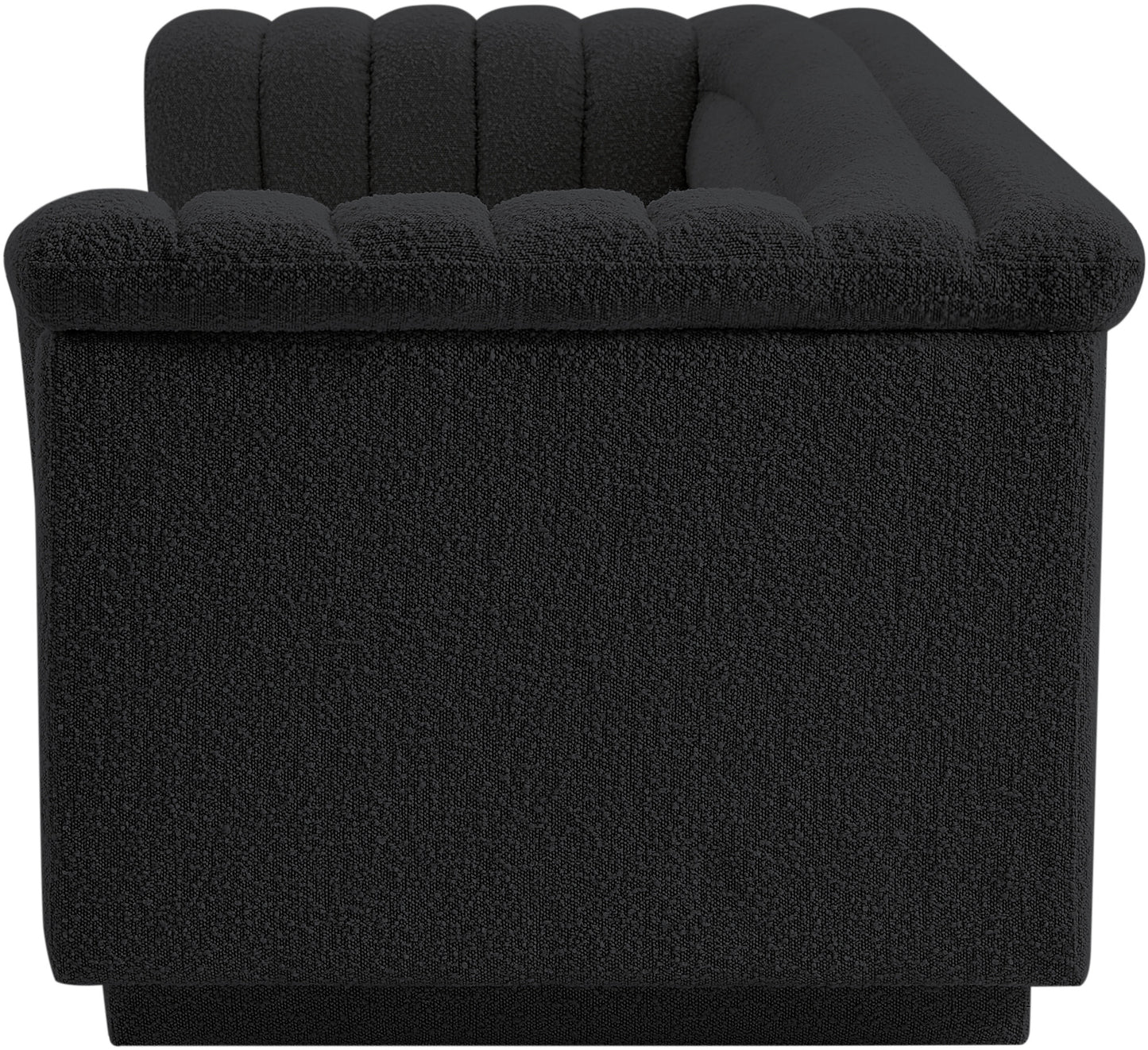 dillard black boucle fabric sofa s