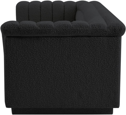 Dillard Black Boucle Fabric Sofa S