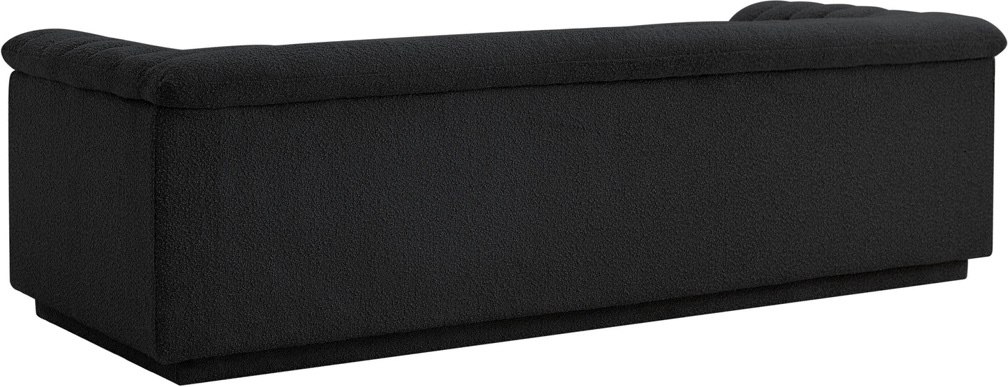 dillard black boucle fabric sofa s