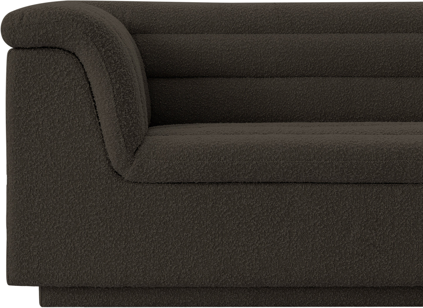 dillard brown boucle fabric loveseat l