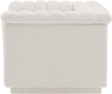Faye Cream Boucle Fabric Upholstered Chair, 1 Piece (Style 2)