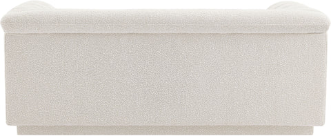Faye 72" Cream Boucle Fabric Upholstered Loveseat, 1 Piece