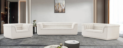 Dillard Cream Boucle Fabric Sofa S