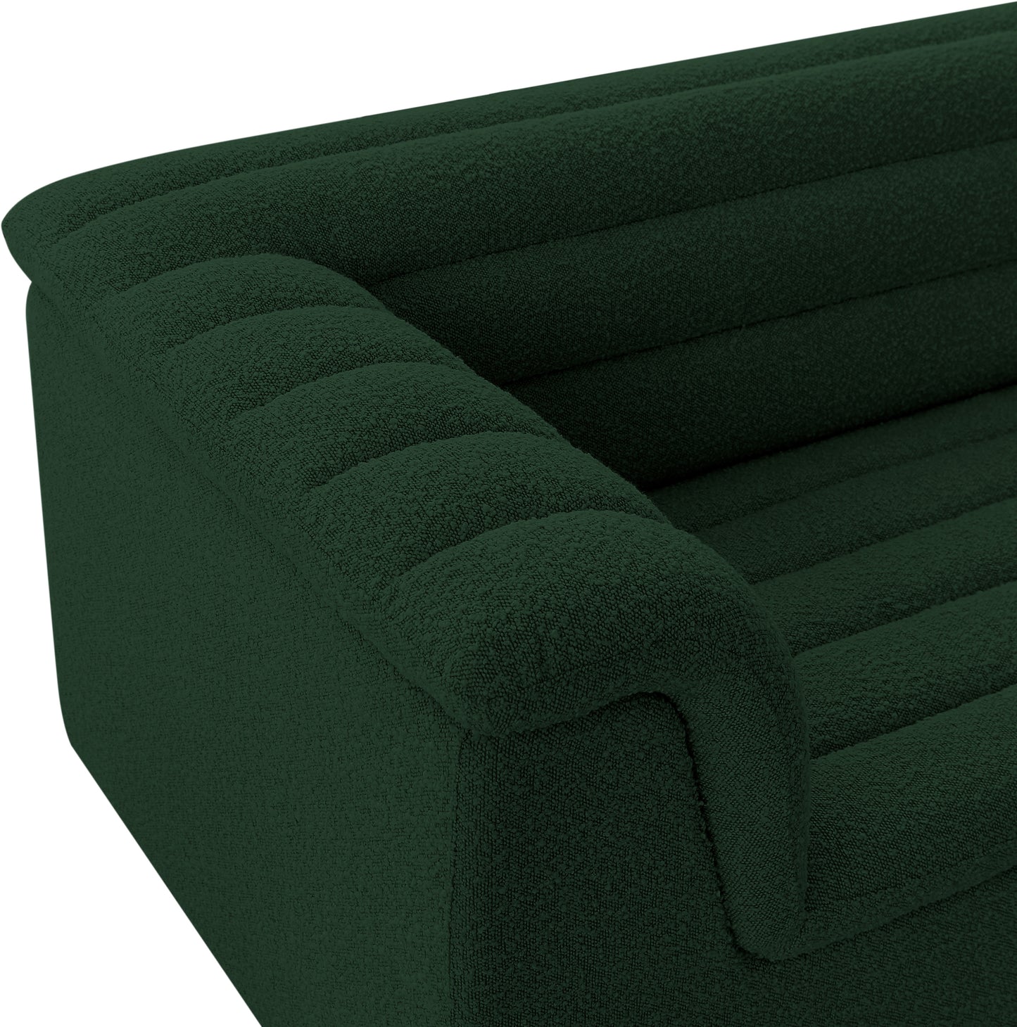 dillard green boucle fabric chair c