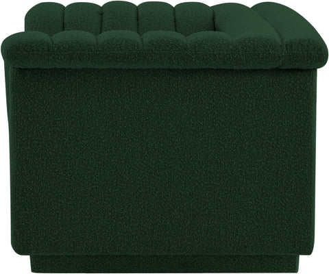 Faye Green Boucle Fabric Upholstered Chair, 1 Piece (Style 2)