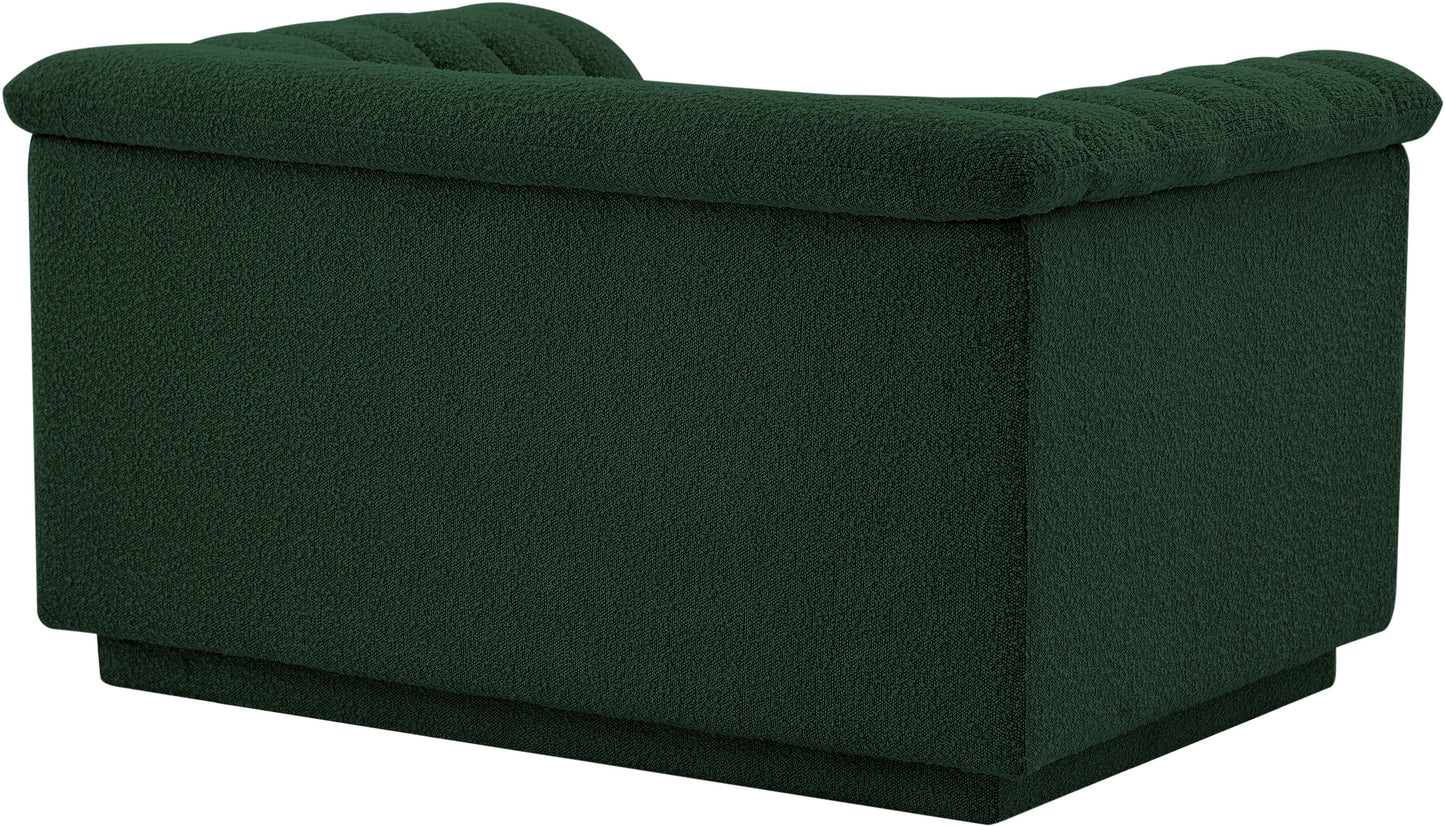 dillard green boucle fabric chair c