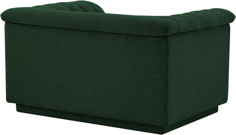 Faye Green Boucle Fabric Upholstered Chair, 1 Piece (Style 2)