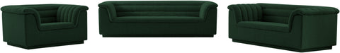 Faye 72" Green Boucle Fabric Upholstered Loveseat, 1 Piece