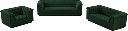 Dillard Green Boucle Fabric Loveseat L