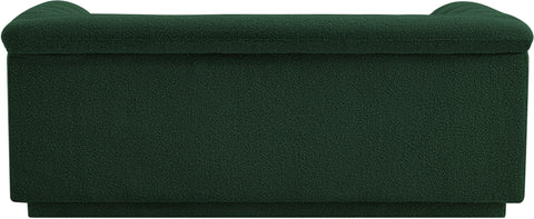 Faye 72" Green Boucle Fabric Upholstered Loveseat, 1 Piece