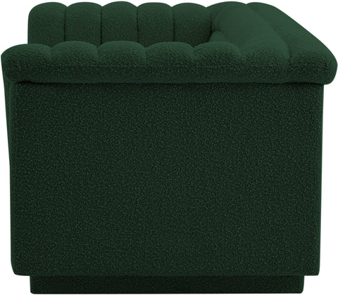 Faye 72" Green Boucle Fabric Upholstered Loveseat, 1 Piece