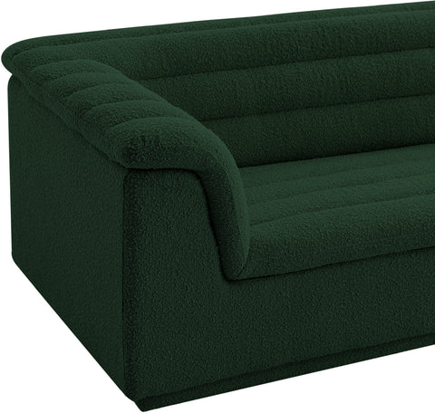 Faye 72" Green Boucle Fabric Upholstered Loveseat, 1 Piece