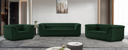 Dillard Green Boucle Fabric Sofa S