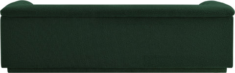 Faye 94" Green Boucle Fabric Upholstered Sofa, 1 Piece