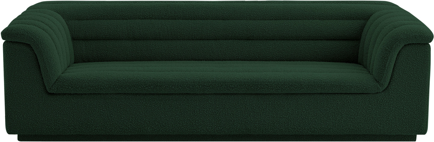 dillard green boucle fabric sofa s