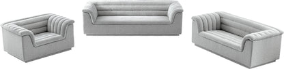 Dillard Grey Boucle Fabric Loveseat L