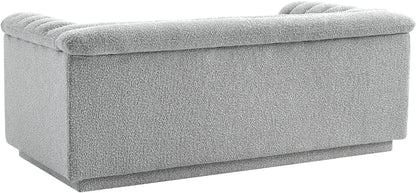 Dillard Grey Boucle Fabric Loveseat L