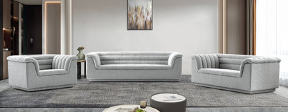 Dillard Grey Boucle Fabric Sofa S