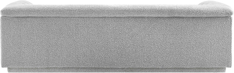 Faye 94" Grey Boucle Fabric Upholstered Sofa, 1 Piece