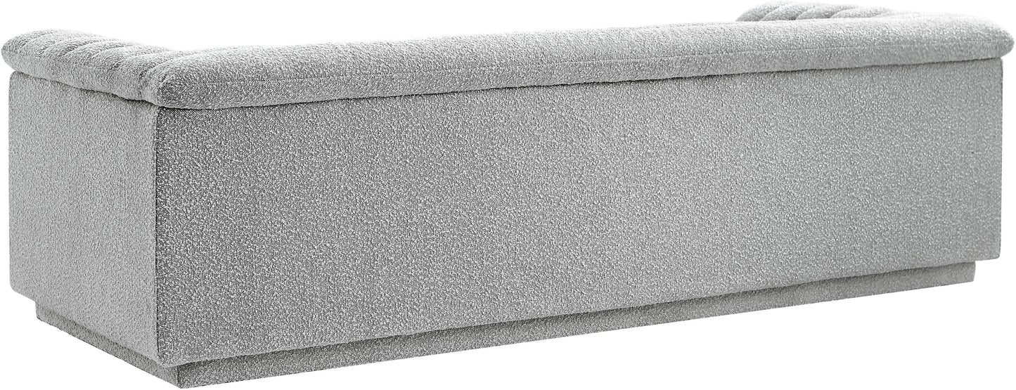 dillard grey boucle fabric sofa s