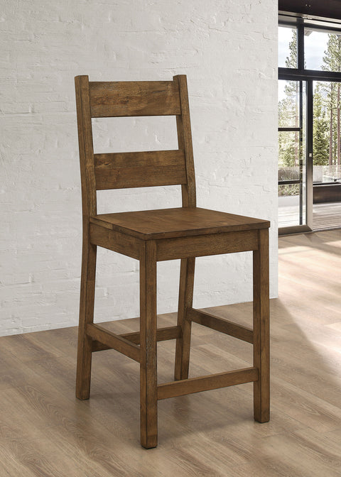 Lawler Wood Counter Chair Rustic Golden Brown (Set of 2)Rustic Golden Brown