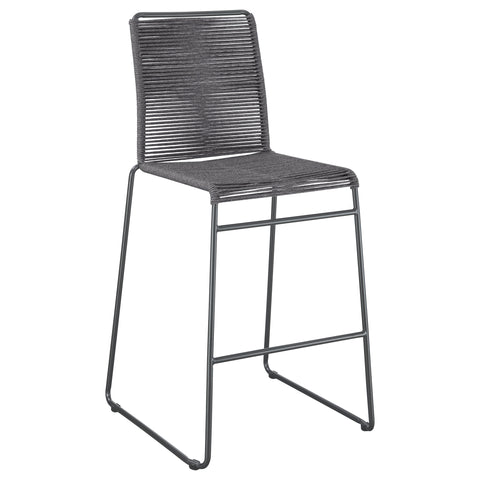 Eduardo Woven Rope Metal Bar Chair Charcoal (Set of 2)Charcoal