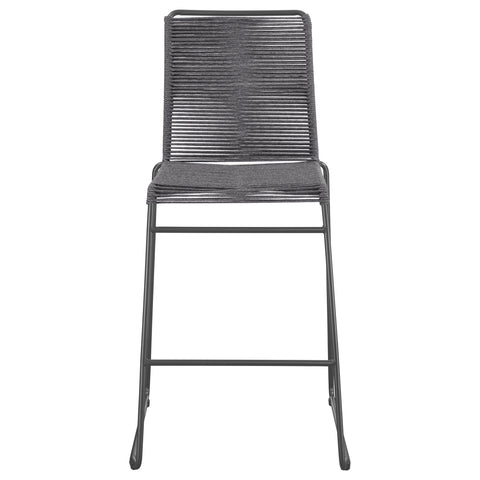Eduardo Woven Rope Metal Bar Chair Charcoal (Set of 2)Charcoal
