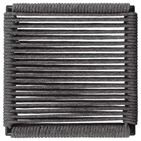 Eduardo Woven Rope Metal Bar Chair Charcoal (Set of 2)Charcoal