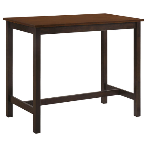 Burkett 4-piece Counter Height Set Chestnut and Dark BrownDark Brown