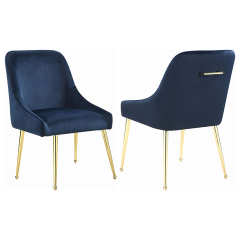 Allison Upholstered Dining Side Chair Blue (Set of 2)Blue