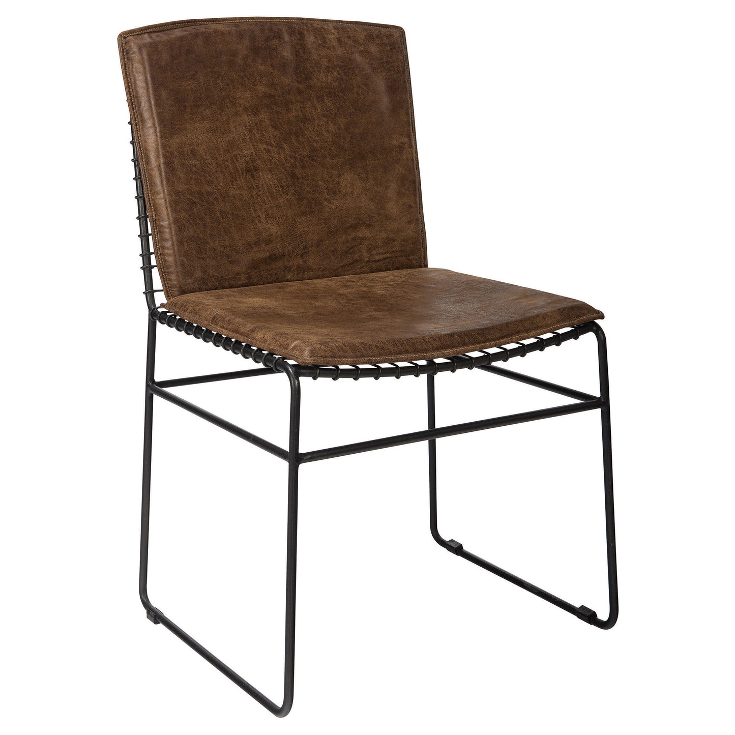 chessie metal dining side chair antique brown (set of 2)antique brown