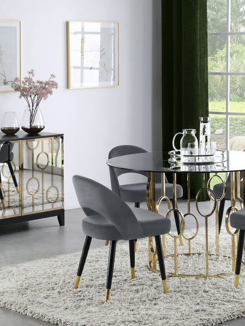 Dyer Upholstered Dining Side Chair Grey (Set of 2)Grey