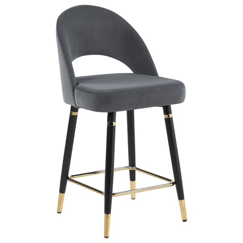 Dyer Velvet Upholstered Counter Chair Grey (Set of 2)Grey