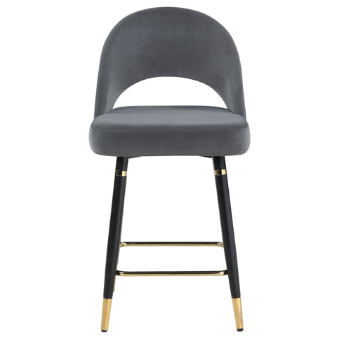 Dyer Velvet Upholstered Counter Chair Grey (Set of 2)Grey