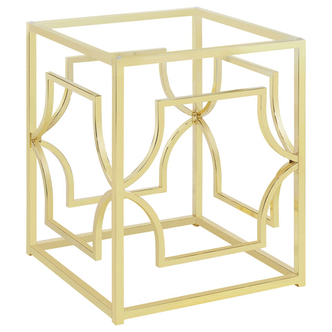 Ganso Square Metal Dining Table Base BrassBrass