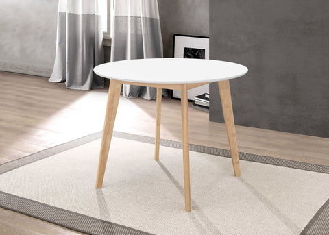 Finlay Round 40-inch Round Dining Table Matte WhiteMatte White