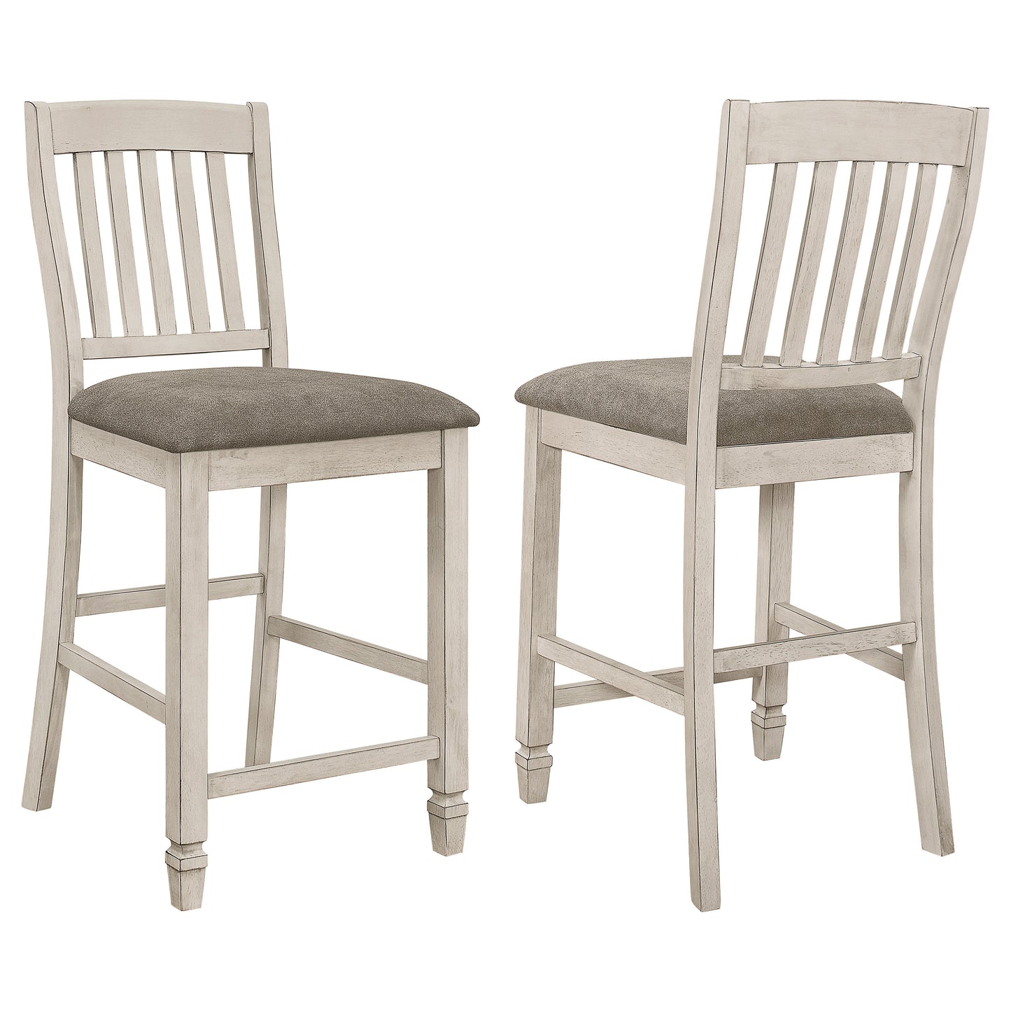 valdez wood counter chair rustic cream (set of 2)rustic cream
