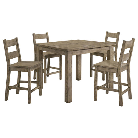 Lacombe 5-piece Counter Height Dining Table Set Vineyard Oak