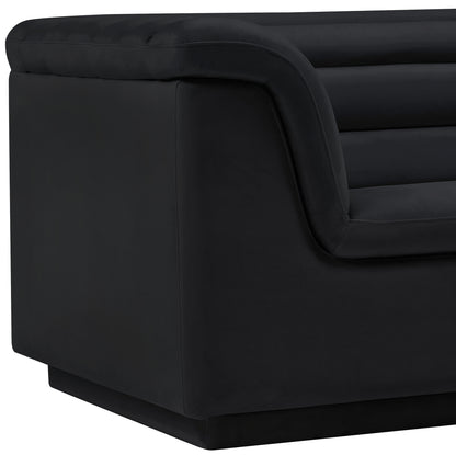 Dillard Black Velvet Fabric Chair C